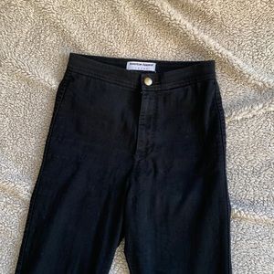 American Apparel Black High Waisted Jeans